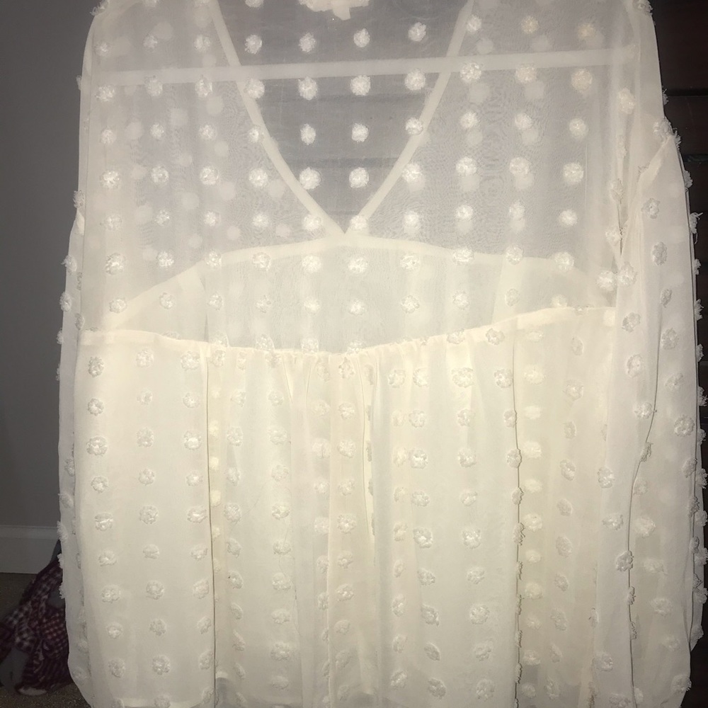 White Swiss Dot Top - image 4